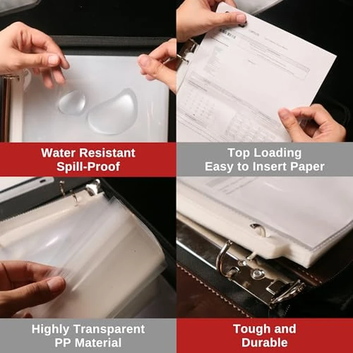 Office Werks 1000 Bulk Sheet Protectors, 8.5 X 11 Inch Clear Page for 3 Ring Binder, 35 Micron Plastic Sheet Sleeves, Durable Top Loading Paper Protector with Reinforced Holes Archival Safe by Office Werks - Image 3