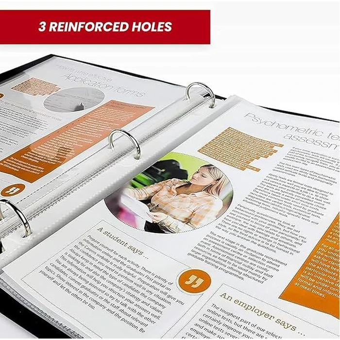 Office Werks 1000 Bulk Sheet Protectors, 8.5 X 11 Inch Clear Page for 3 Ring Binder, 35 Micron Plastic Sheet Sleeves, Durable Top Loading Paper Protector with Reinforced Holes Archival Safe by Office Werks - Image 7