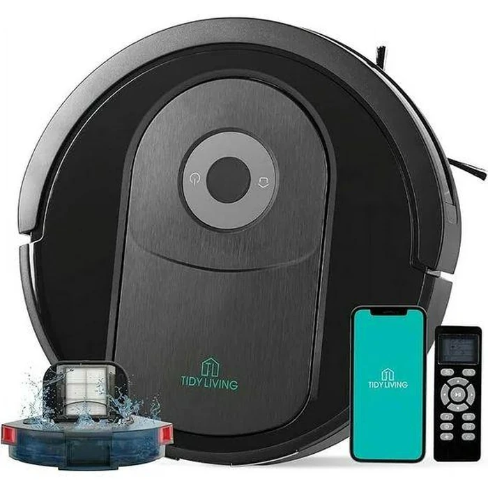 Tidy Living Robot Vacuum Cleaner 2-in-1 Robot Vacuum and Mop with 4000Pa - Black by Tidy Living - Refurbished - Excellent condition