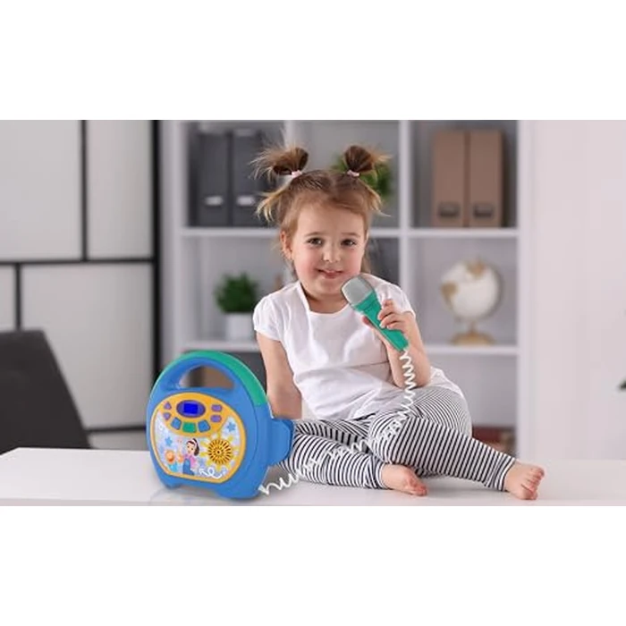 eKids Ms Rachel Kids Karaoke Machine, Portable Bluetooth Party Speaker with Microphone and Built-in Music, Designed for Fans of Ms Rachel Toys by eKids - Image 4