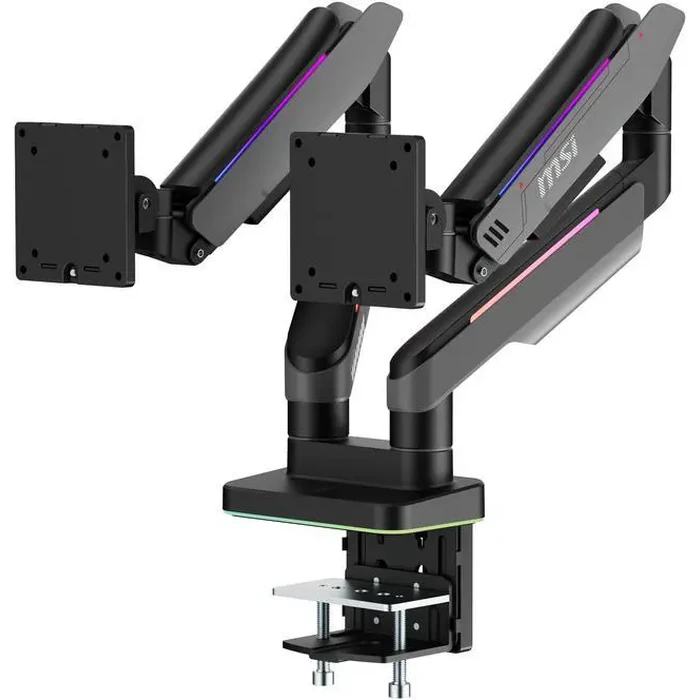 MSI MPG MT201DR V2 - Premium RGB Dual Monitor Stand Arms, 17-35" Support, VESA Compatible, Adjustable Heavy Duty Gas Spring Mount, 44 lbs per Screen by MSI - Image 6