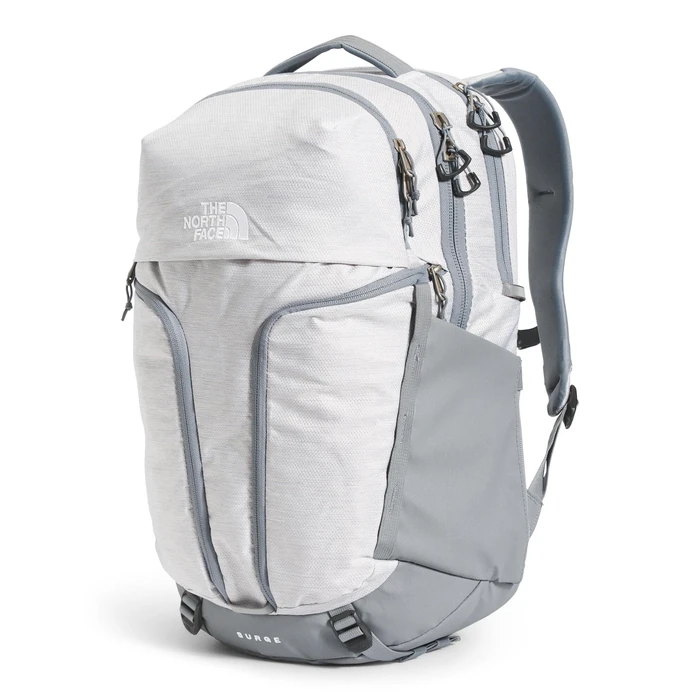 THE NORTH FACE Women's Surge Commuter Laptop Backpack, TNF White Metallic Mélange/Mid Grey-NPF, One Size by The North Face - Image 2