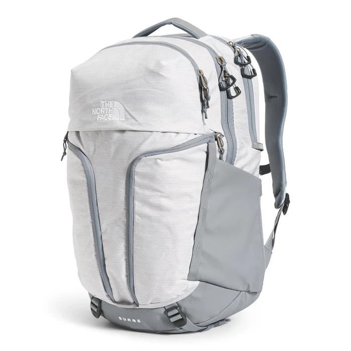 THE NORTH FACE Women's Surge Commuter Laptop Backpack, TNF White Metallic Mélange/Mid Grey-NPF, One Size by The North Face - Image 4