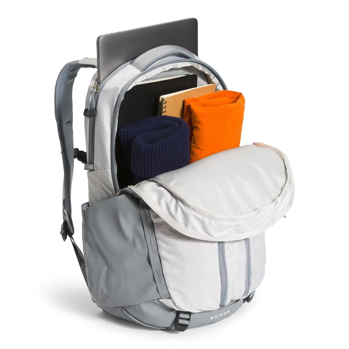 THE NORTH FACE Women's Surge Commuter Laptop Backpack, TNF White Metallic Mélange/Mid Grey-NPF, One Size by The North Face - Image 5