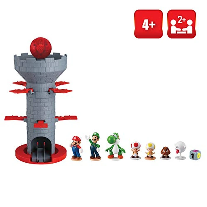 Epoch Games Super Mario Blow Up! Shaky Tower Balancing Game - Tabletop Skill and Action Game with Collectible Super Mario Action Figures (Pack of 1) by EPOCH - Image 2