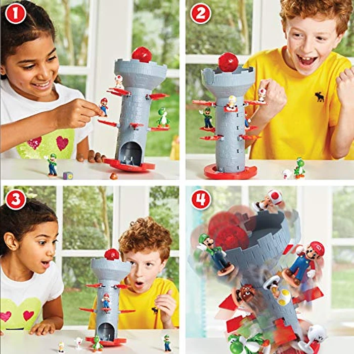 Epoch Games Super Mario Blow Up! Shaky Tower Balancing Game - Tabletop Skill and Action Game with Collectible Super Mario Action Figures (Pack of 1) by EPOCH - Image 5