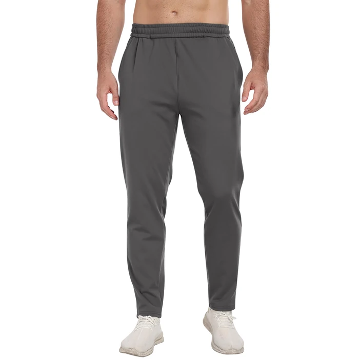 3 Pack Men's Workout Sweatpants with Pockets,Athletic Gym Tapered Joggers Pants for Men Running Pants-DGrayLGrayNavy-L by PARISDIARY - Image 2