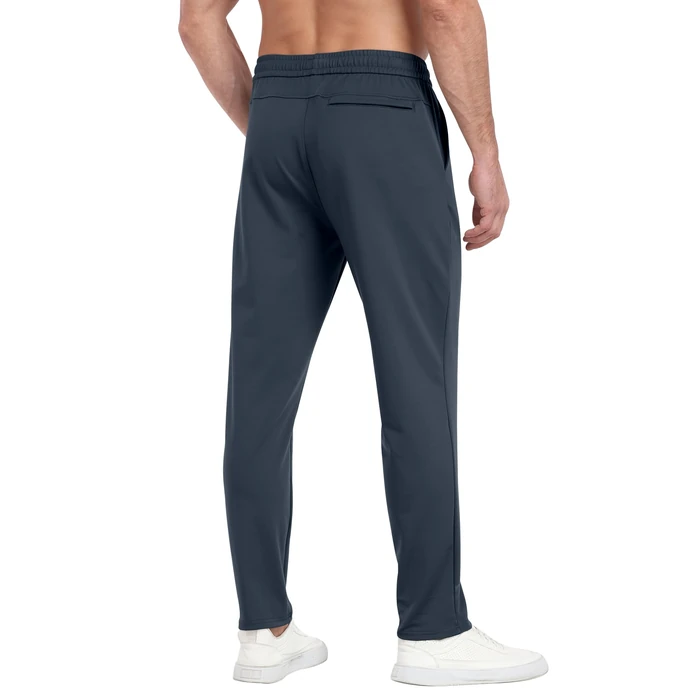 3 Pack Men's Workout Sweatpants with Pockets,Athletic Gym Tapered Joggers Pants for Men Running Pants-DGrayLGrayNavy-L by PARISDIARY - Image 4