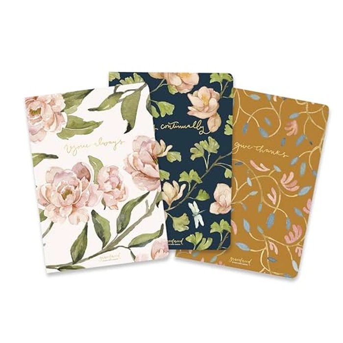 GraceLaced Lined Notebooks, Set of 3, Rejoice, Pray, Give by Harvest House Publishers - Used - Like New condition