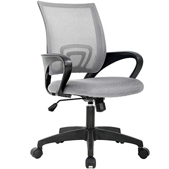 BestOffice Home Office Chair Ergonomic Desk Chair Mesh Computer Chair with Lumbar Support Armrest Executive Rolling Swivel Adjustable Mid Back Task Chair for Adults, Black (Grey) by BestOffice - Used - Very Good condition - CA$72.17