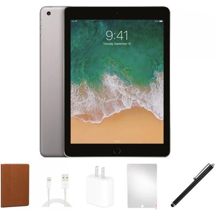 iPad 6 (2018) with Cover BUNDLE SET - 32GB - WiFi - Space Grey by Apple - Refurbished - Excellent condition - US$181.49