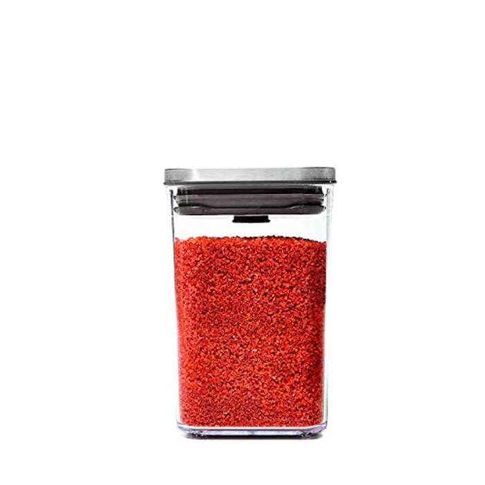 OXO Steel POP Container Small Square Short (1.1 Qt/1 L) - Airtight Food Storage - Ideal for Brown Sugar, Tea,Grey by OXO - Used - Like New condition