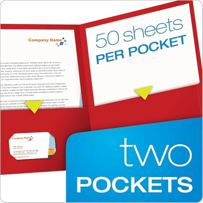 Oxford Two Pocket Folders, Textured Paper, Assorted Colors (Blue, Red, Yellow, Orange, Green), For School, Home, and Office, Letter Size, 25 Per Box (57513EE) by Oxford - Image 6