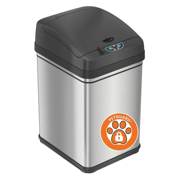 iTouchless 8 Gallon Dog-Proof Sensor Kitchen Trash Can with Lid and Odor Filter, Stainless Steel 30 Liter Automatic Recycling Bin Prevents Pets Getting in Trashcan Bedroom Home Office Bathroom by iTouchless - Used - Very Good condition - US$56.67