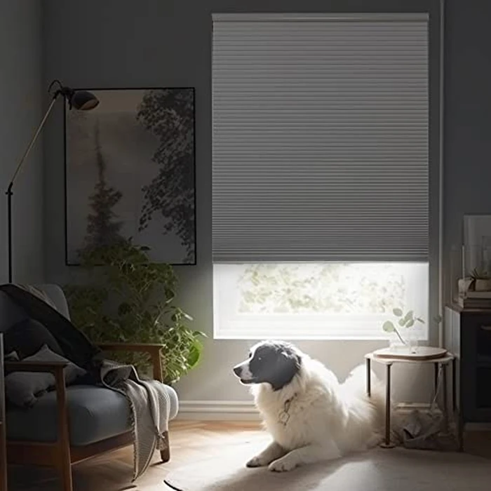 Joydeco Cellular Shades, Cordless Blackout Shades for Indoor Windows, Honeycomb Blinds for Thermal Insulated & Noise Reduction (Grey, 33" W x 64" H) by Joydeco - Image 4