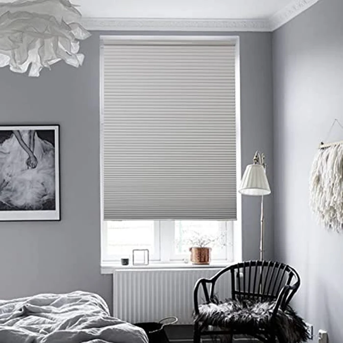 Joydeco Cellular Shades, Cordless Blackout Shades for Indoor Windows, Honeycomb Blinds for Thermal Insulated & Noise Reduction (Grey, 33" W x 64" H) by Joydeco - Image 5