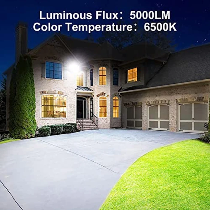 Indmird 2 Pack 60W Led Outdoor Flood Light, Exterior Flood Lights, Plug in Flood Light, for Yard, Stadium, Playground, Lawn,Garden, Garages,Basketball Court by Indmird - Image 5