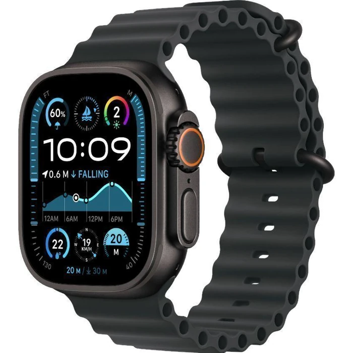 Apple Watch Ultra 2 (Cellular + GPS) - 64GB - 49mm - Black Titanium Case with Black Rubber Ocean Band - Large Size by Apple - Image 2