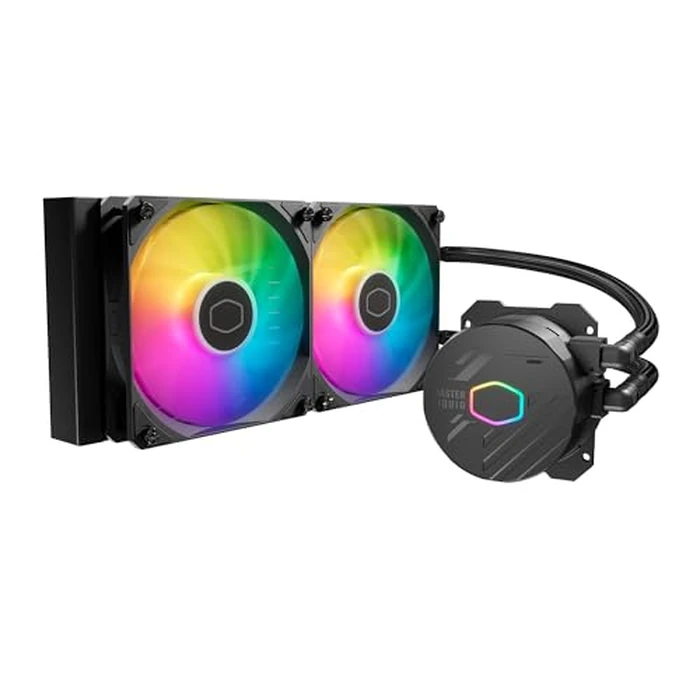 CoolerMaster MasterLiquid 240L Core 240mm Close-Loop AIO Liquid Cooler, ARGB Sync, Gen S Coldplate Pump, 120mm PWM, CryoFuze Thermal Paste AMD Ryzen AM5/AM4, Intel LGA1700/1200 (MLW-D24M-A18PZ-R1) by Cooler Master - Image 1