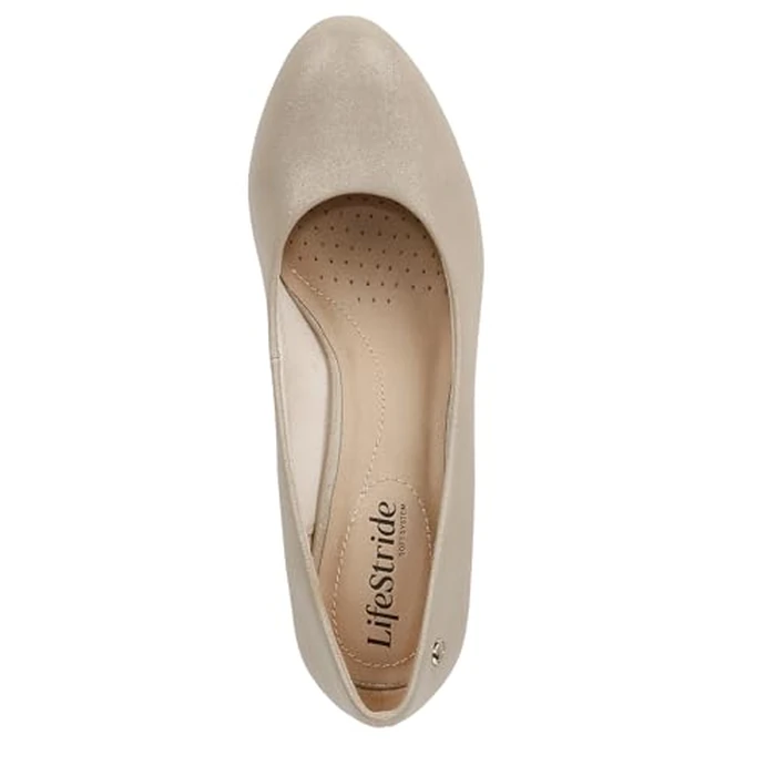 LifeStride Women's Parigi Pump, Platino Gold Metallic, 8 Wide by LifeStride - Image 5