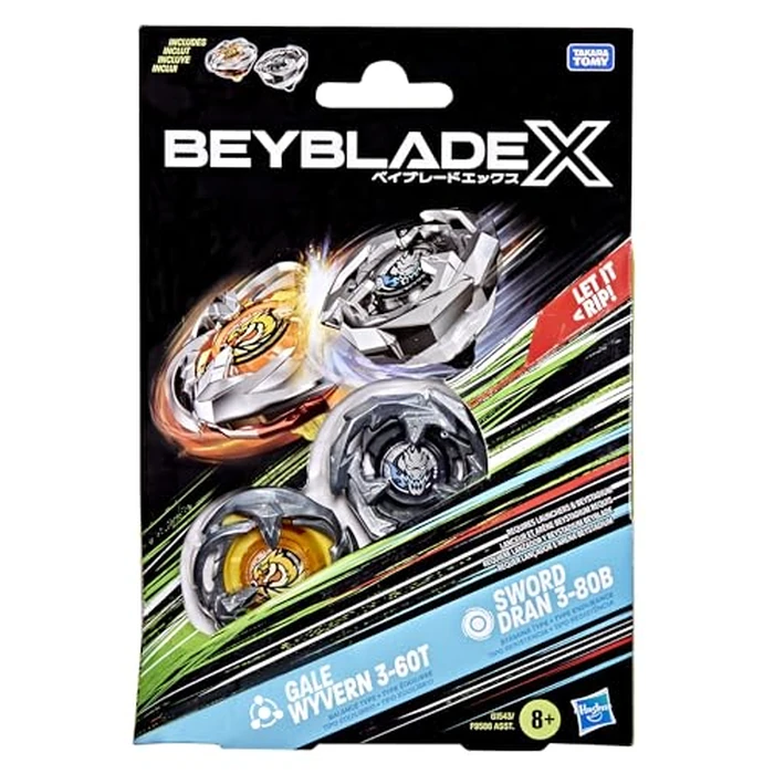 Beyblade X Gale Wyvern 3-60T & Sword Dran 3-80B Dual Pack Set with 2 Right-Spinning Tops; Battle Tops; Games/Toys for Boys & Girls 8+ by Beyblade - Image 3