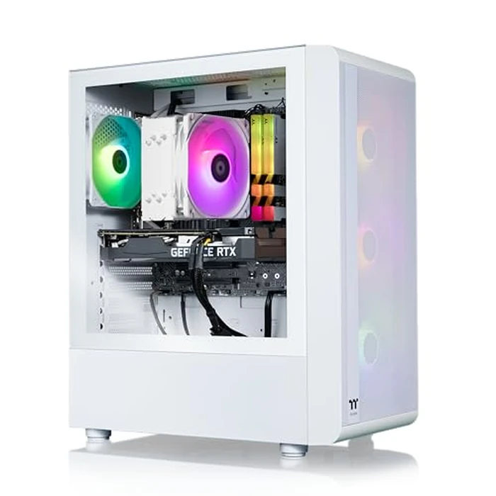 Thermaltake LCGS Quartz i1460 Gaming Desktop (Intel Core(TM) i5-14400F, ToughRam DDR4 3600Mhz 16GB RGB Memory, NVIDIA GeForce(R) RTX 5060, 1TB NVMe M.2, WiFi, Windows 11) S2QT-B760-560-LCS by Thermaltake - Image 1