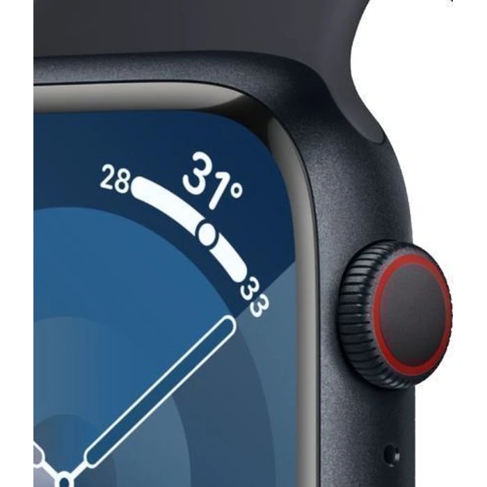 Apple Watch Series 9 (GPS) - 64GB - 45mm - Midnight Aluminum Case with Midnight Rubber Sport Band - Medium/Large Size by Apple - Image 3