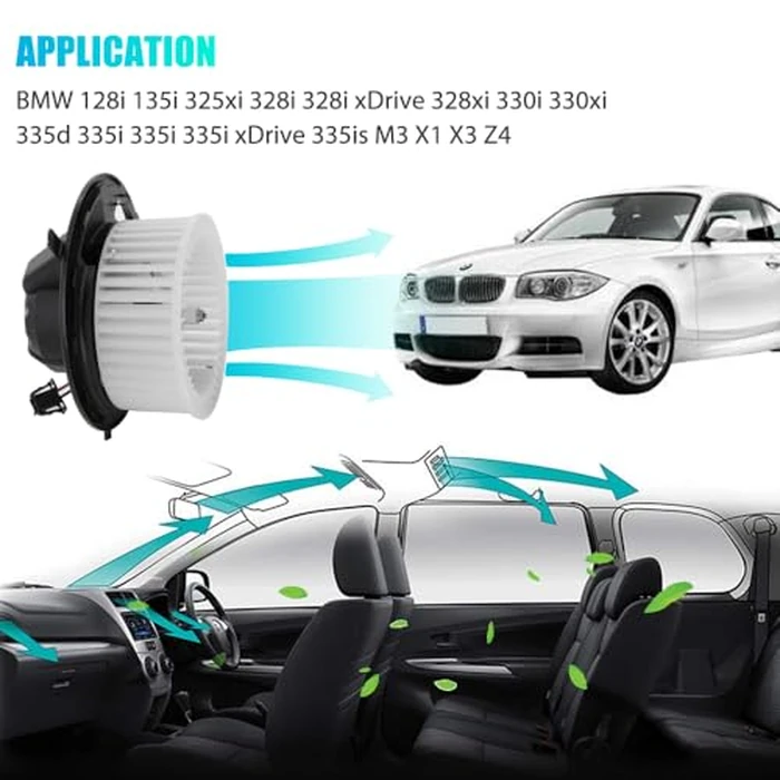 HVAC Blower Motor Replacement Compatible with BMW 128i 135i 325xi 328i 328i xDrive 328xi 330i 330xi 335d 335i 335i 335i xDrive 335is M3 X1 X3 Z4 Replaces # 700218, 64119227670, 64116933663, BM3126102 by A ABIGAIL - Image 5