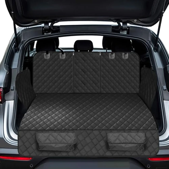 Waterproof Pet Seat Cover Car Seat Cover Protector for Dogs, Heavy Duty Scratch Proof Nonslip Durable Soft Pet Back Seat Covers for Cars Trucks and SUVs with 2 Belts (All Black, M) by Sonlogiftev - Image 6