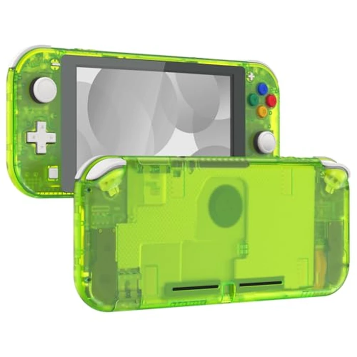 eXtremeRate Clear Lime Green DIY Replacement Shell for Nintendo Switch Lite, NSL Handheld Controller Housing with Screen Protector, Custom Case Cover for Nintendo Switch Lite - Controller Without by eXtremeRate - Image 1