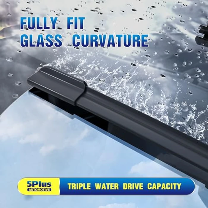 5 PLUS Windshield Wipers Replacement For 2016-2024 Honda Pilot Windshield Wipers, Original Equipment Automotive Replacement Windshield Wiper Blades 26"+24"+14"(3 Wipers) by 5 PLUS - Image 3
