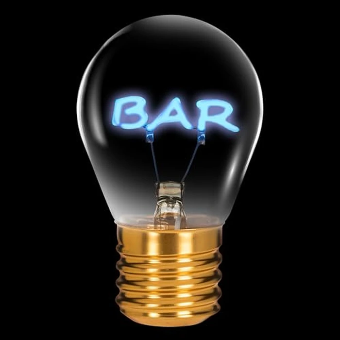 Abbott Collection BAR Decorative Filament Neon LED Lightbulb Lamp - Glass/Metal, Blue (4.5 inches H) by Abbott Collection - Image 2