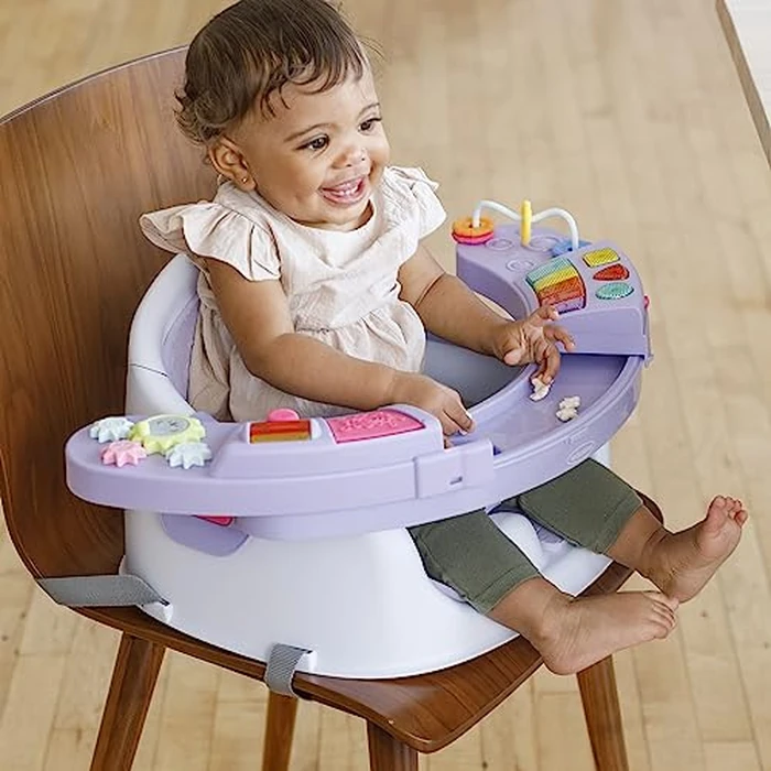 Infantino Music & Lights 3-in-1 Discovery Seat & Booster, Interactive Toddler Seat for Dining Table or Kitchen Chair, Baby Activity Center & Snack Tray, 20 Sounds & Songs, Lightweight Baby Essentials by Infantino - Image 8