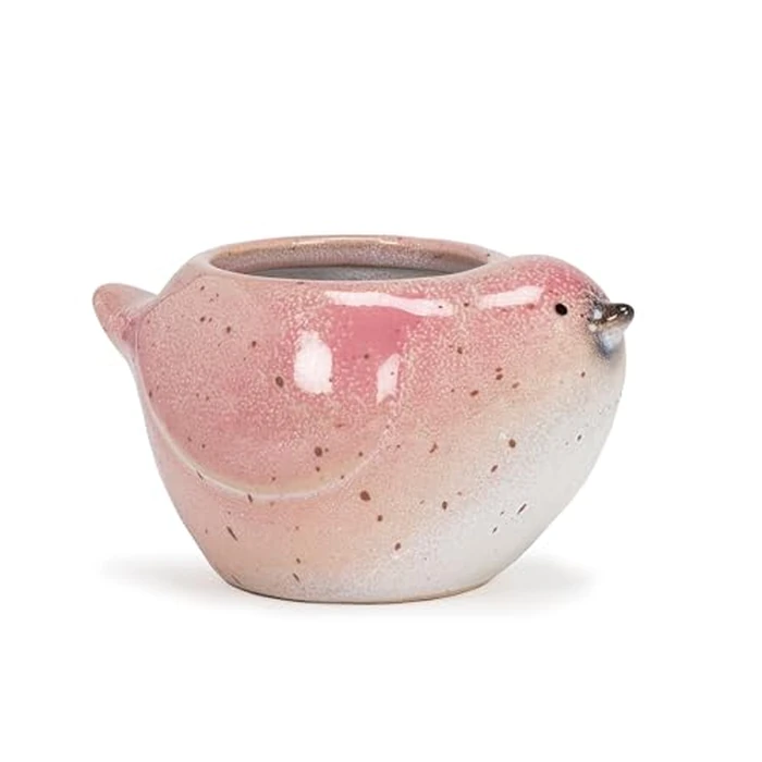 Abbott Collection Bird Stoneware Planter - Pink, Small (3" H) by Abbott Collection - Used - Like New condition - CA$11.36