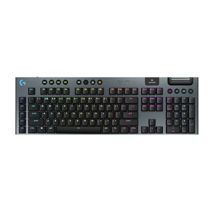 Logitech G915 X Lightspeed Low-Profile Wireless Gaming Keyboard, Double-Shot PBT Keycaps, Fully Programmable Keys, RGB Backlighting, Sleek Aluminum Finishing, GL Brown Tactile Switches - PC/Mac by Logitech G - Used - Like New condition - CA$218.02