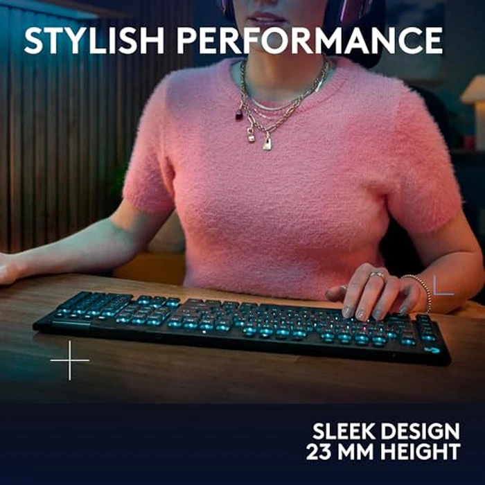 Logitech G915 X Lightspeed Low-Profile Wireless Gaming Keyboard, Double-Shot PBT Keycaps, Fully Programmable Keys, RGB Backlighting, Sleek Aluminum Finishing, GL Brown Tactile Switches - PC/Mac by Logitech G - Image 8