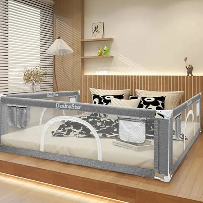 DealnaStar Bed Rail for Toddlers and Kids, 72" Adjustable Safety Bed Guard with 28 Height Gears,Universal Bedside Rail Fit Twin/Full/Queen/King/Cal King Mattresses. by DEALNASTAR - Image 7