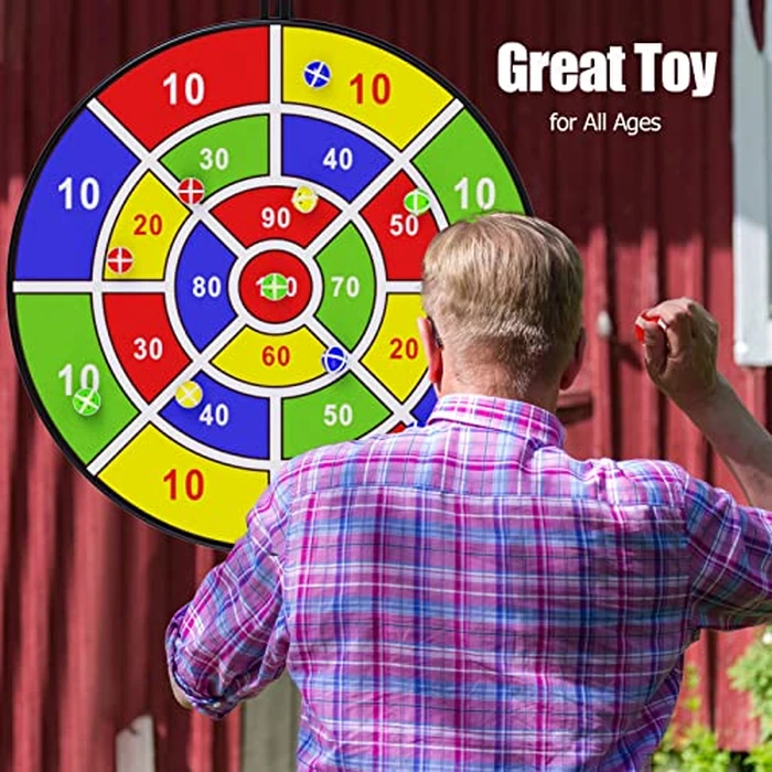 29" Large Dart Board for Kids, BooTaa Kids Dart Board with 12 Sticky Balls, Boys Toys, Indoor/Sport Outdoor Fun Party Play Game Toys, Birthday Gifts for 3 4 5 6 7 8 9 10 11 12 Year Old Boys Girls by BooTaa - Image 5