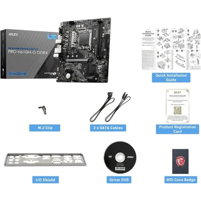 MSI PRO H610M-G DDR4 DDR4 Motherboard (mATX, 12th Gen Intel Core, LGA 1700 Socket, DDR4, PCIe 4, 2.5G LAN, M.2 Slots, USB 3.2) by MSI - Image 5