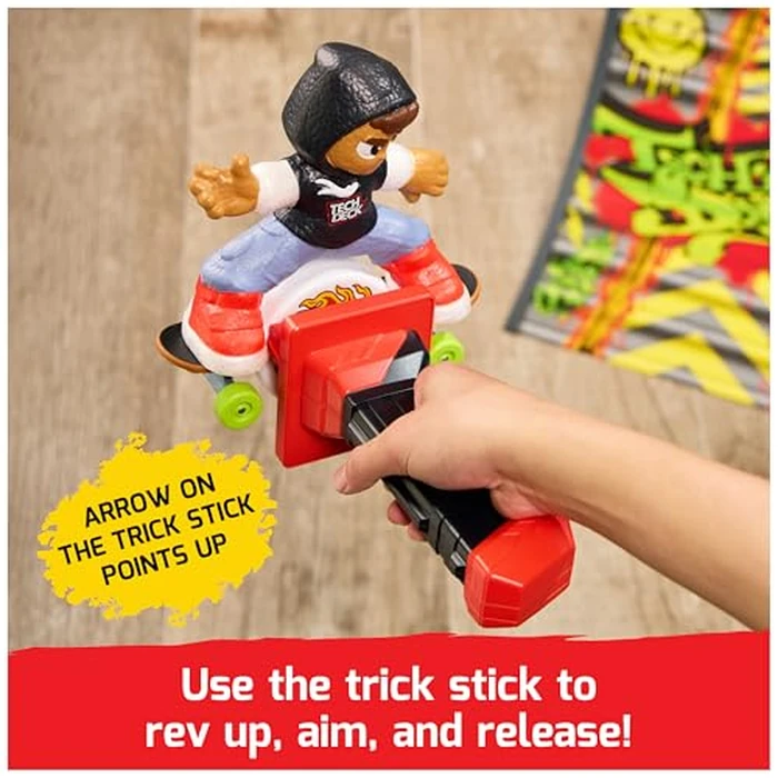 TECH DECK Shred N' Blast Sk8board, Motorized Finger Skateboard Toy with Rider & Ramp for Fast Tricks & High Jumps, Kids Toys for Boys and Girls Ages 6 & Up, Batteries Required by TECH DECK - Image 3