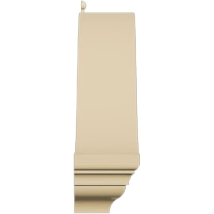 44"W x 11"H x 3"P Rams Head Signature Urethane Pediment (Urn Ships Unattached in Box), Primed Tan by Ekena Millwork - Image 4