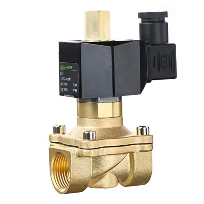 U.S. Solid 3/4" Brass Electric Solenoid Valve 110V AC NPT Normally Open Air Gas Non-potable Water Viton by U.S. Solid - Image 4