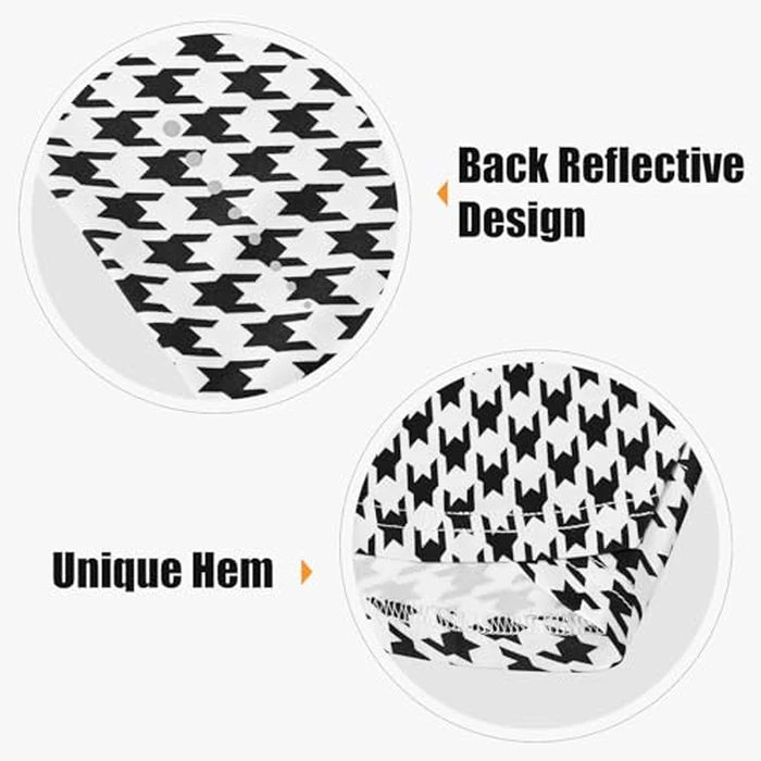 BGOWATU Women's Sleeveless Golf Polo Shirts Collared V Neck Tennis Tank Tops UPF 50+ Quick Dry Lightweight Black Houndstooth XS by BGOWATU - Image 2