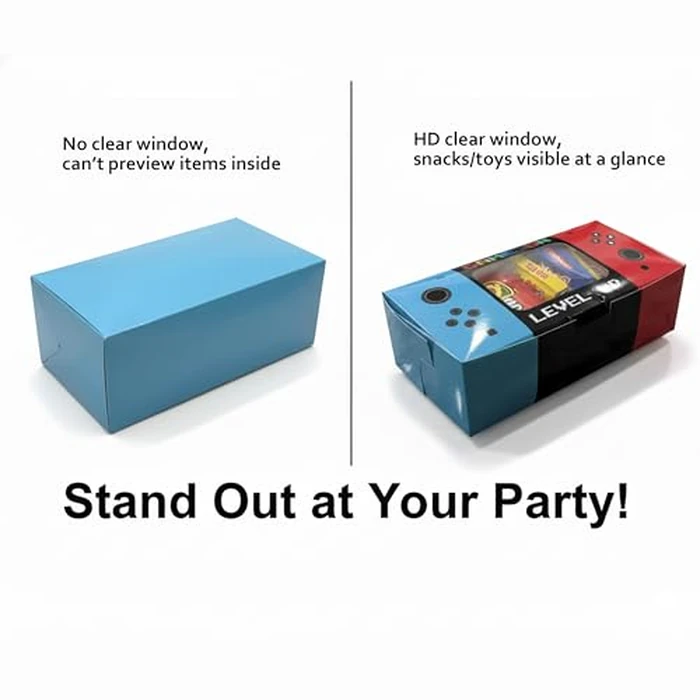 Sahjzk 12PCS Video Game Party Favor Boxes with Clear Window | Gamer Goodie Boxes for Kids Birthday Supplies | Gaming Themed Treat Boxes for Candy & Toys | Party Decorations & Gifts by Sahjzk - Image 3