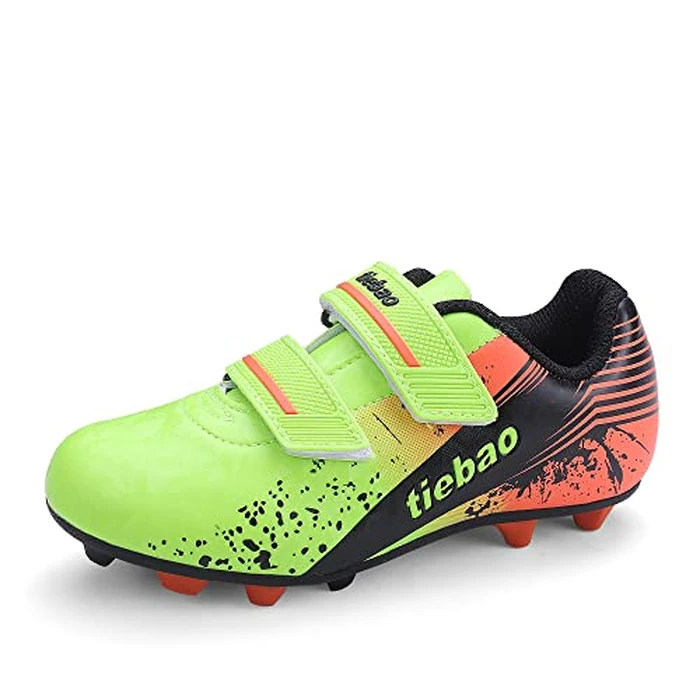MiFeloo Kids Football Boots Outdoor Sport HG/AG Sneakers Boys Girls Artificial Ground Soccer Cleats Trainning Shoes Green US 1.5 by MiFeloo - Used - Like New condition - US$9.94