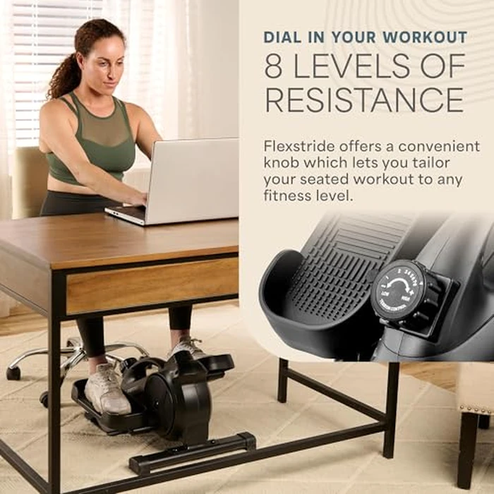 Lifepro Under Desk Elliptical Exercise Machine - Compact Pedal & Leg Exerciser - Mini Stepper for Active Sitting, Daily Movement & Low-Impact Workout - Home & Office Bike w/ LCD Display (Black) by LifePro - Image 3