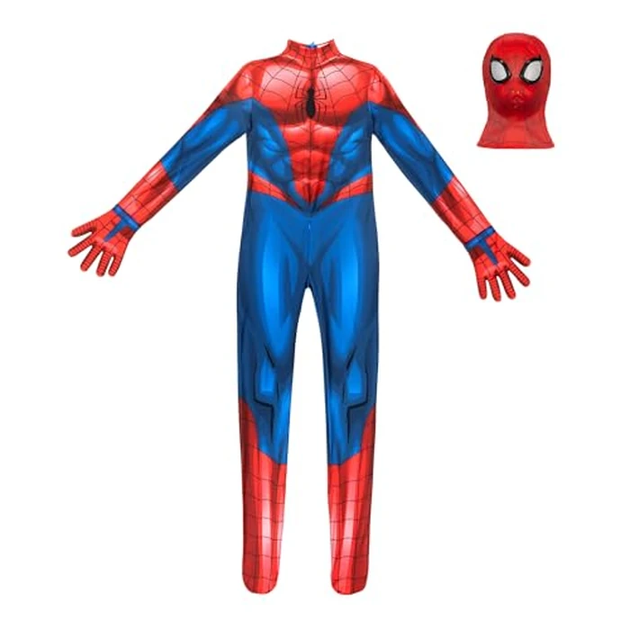 Marvel Spider-Man Official Youth Deluxe Zentai Costume - Deluxe Two-Way Stretch Spandex with Invisible Zippers and Wrist Openings for Added Convenience (L) by Jazwares Costume Play - Image 4