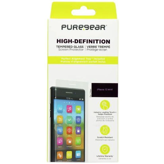 PureGear HD Tempered Glass Screen Protector for iPhone 13 Mini - Clear by PureGear - Refurbished - Brand New condition - US$8.28