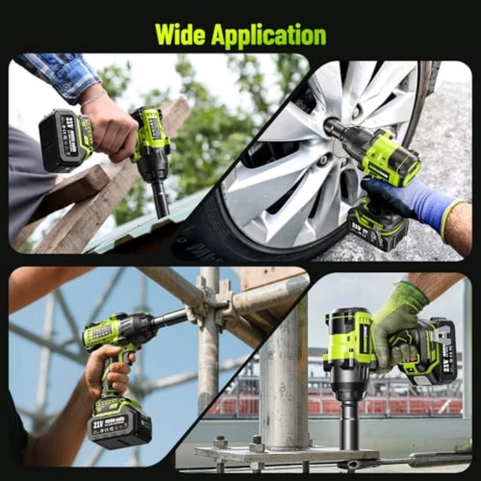 Robustrue 1600N.m (1180ft-lbs) Cordless Impact Wrench, 1/2 High Torque Brushless Impact Gun, 2400RPM Power, 2 x 4.0Ah Batteries, Fast Charger, Impact Wrench for Heavy Duty Truck RV Mower by Robustrue - Image 8