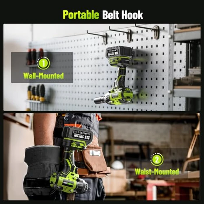 Robustrue 1600N.m (1180ft-lbs) Cordless Impact Wrench, 1/2 High Torque Brushless Impact Gun, 2400RPM Power, 2 x 4.0Ah Batteries, Fast Charger, Impact Wrench for Heavy Duty Truck RV Mower by Robustrue - Image 9